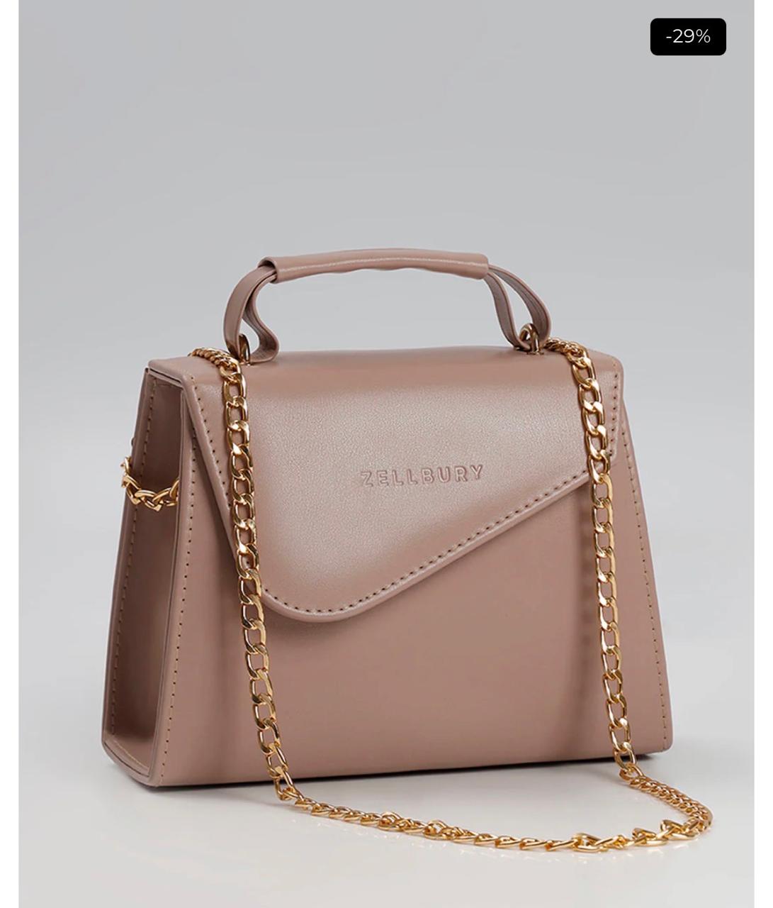 Nude Top Handle Chain Bag