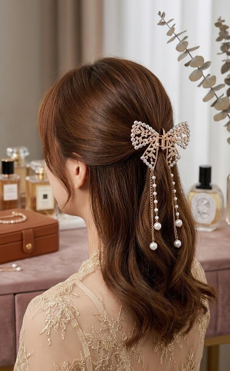 Elegant Fancy Bow Hair Catcher Clip
