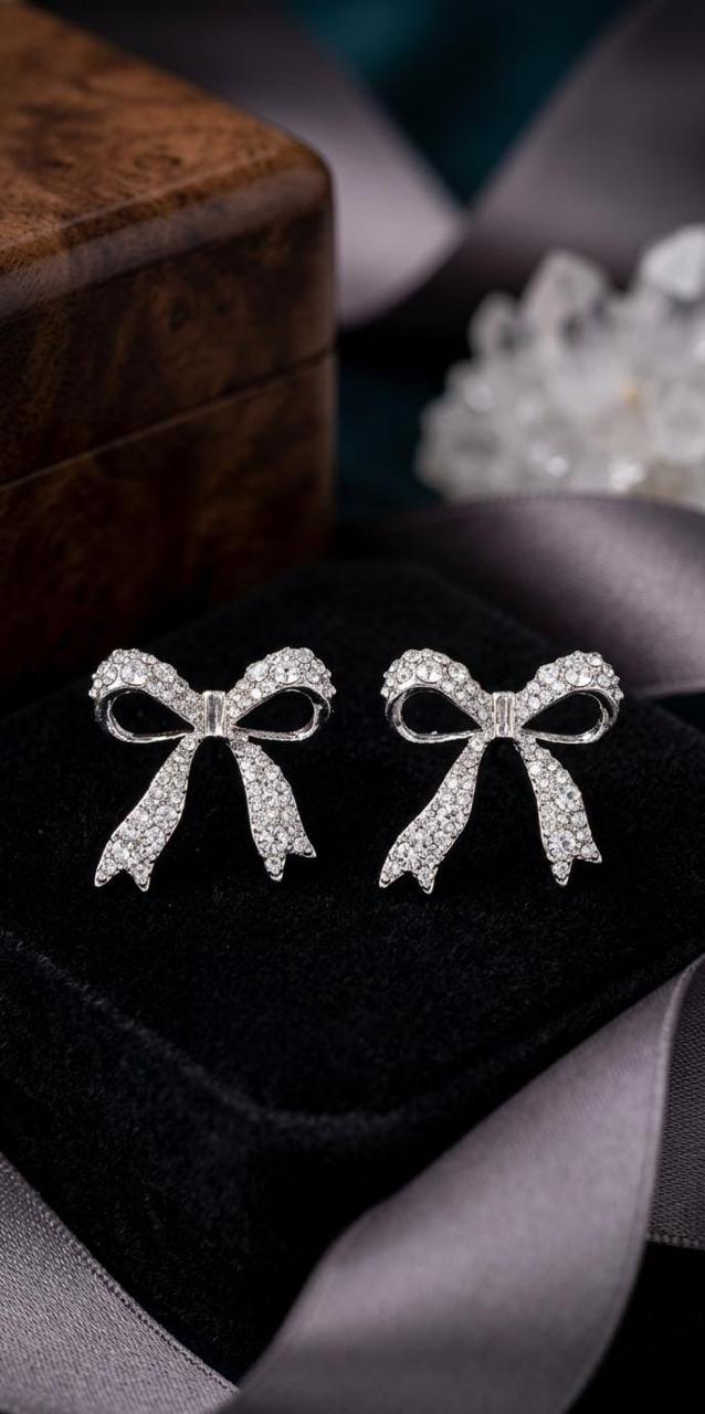 Elegant Bow Stud Earrings