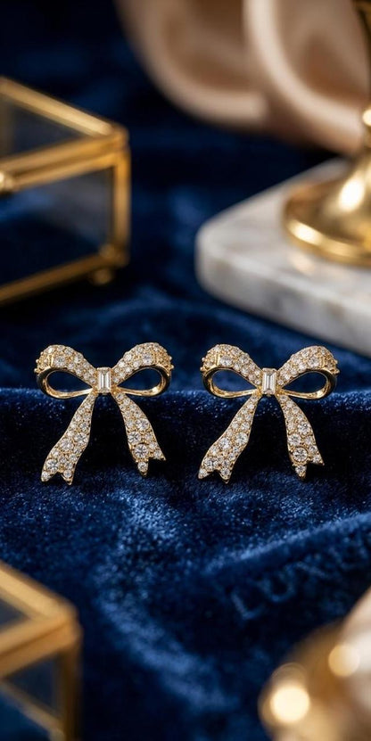 Elegant Bow Stud Earrings