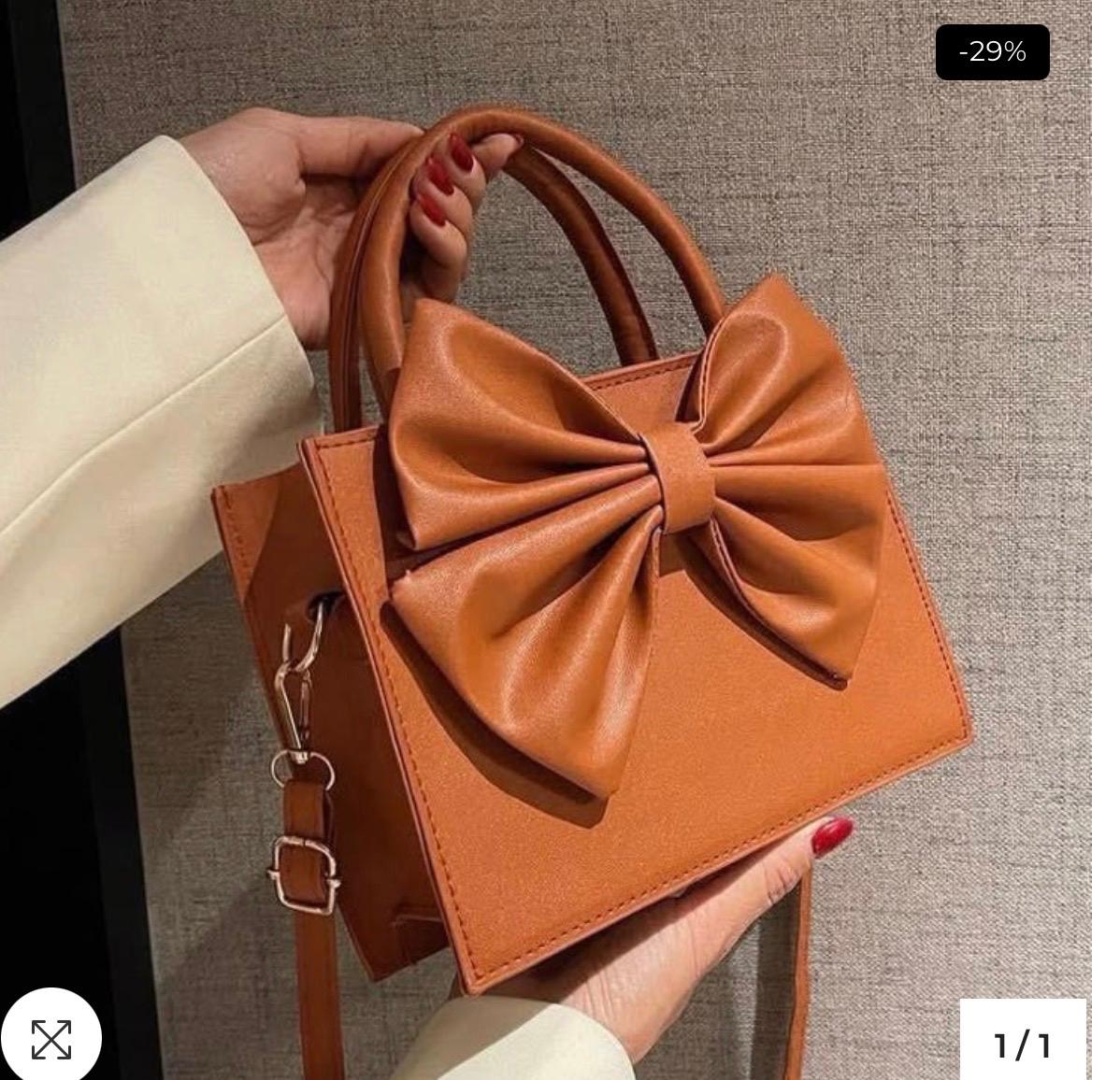 Brown Bow Handbag