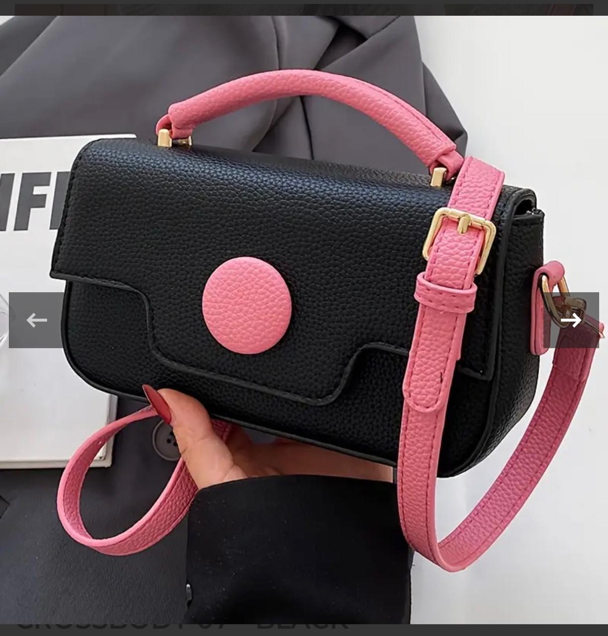 Black & Pink Crossbody Bag